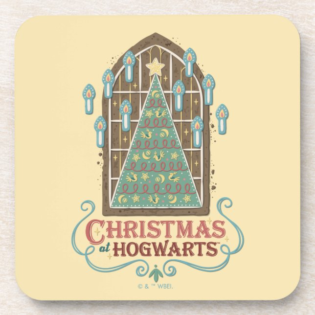 Christmas at HOGWARTS™ Cookie Graphic Beverage Coaster (Front)