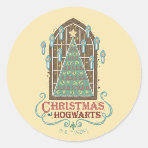 Christmas at HOGWARTS™ Cookie Graphic Classic Round Sticker