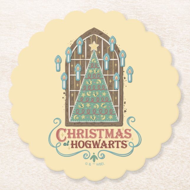 Christmas at HOGWARTS™ Cookie Graphic Paper Coaster (Front)