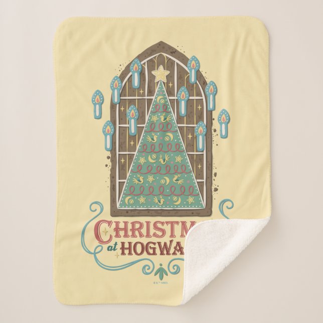 Christmas at HOGWARTS™ Cookie Graphic Sherpa Blanket (Front)