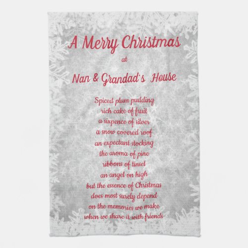 Christmas at Nan  Grandads House Kitchen Towels