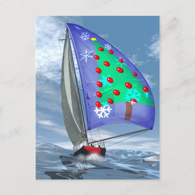 Christmas at Sea Holiday Postcard (Front)
