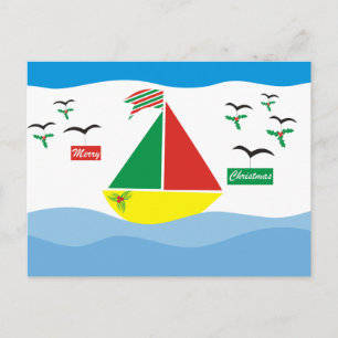 Christmas at Sea Holiday Postcard
