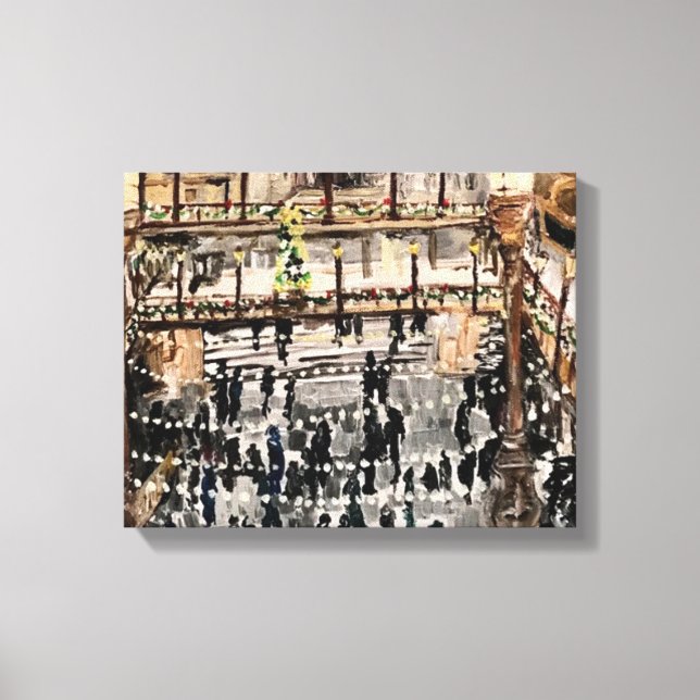 Christmas at the Arcade by Willowcatdesigns Canvas Print (Front)