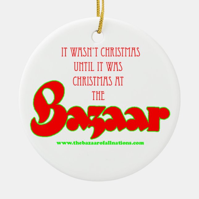 "Christmas at the Bazaar" ornament (Front)