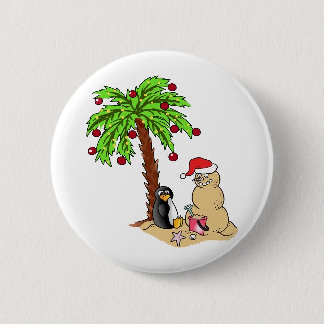 Christmas at the Beach Button (Front)
