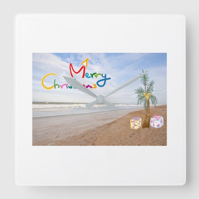 **CHRISTMAS AT THE BEACH** CLOCK (Front)