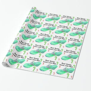 Christmas at the Beach Flip Flop Sandals Wrapping Paper