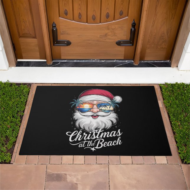 Christmas At The Beach Hawaiian Summer Holiday Doormat (Outdoor)