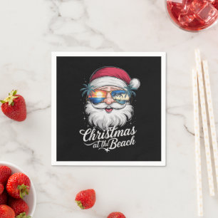 Christmas At The Beach Hawaiian Summer Holiday Napkins