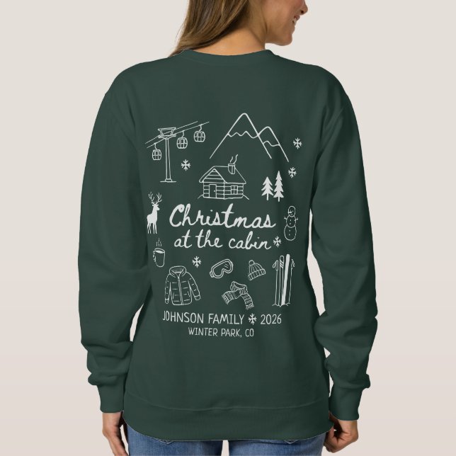 Christmas at the Cabin Group Matching Family Sweatshirt (Back)