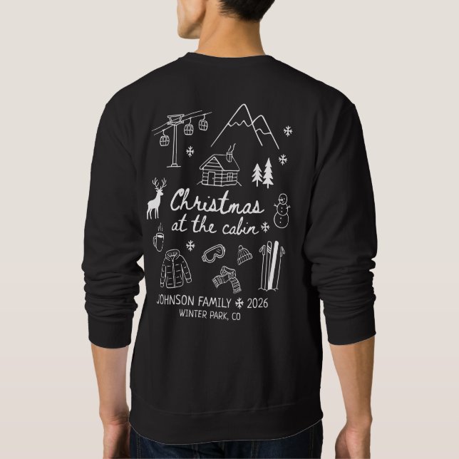 Christmas at the Cabin Group Matching Family Sweatshirt (Back)