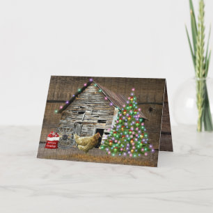 Christmas At The Chicken Coop Holiday Card