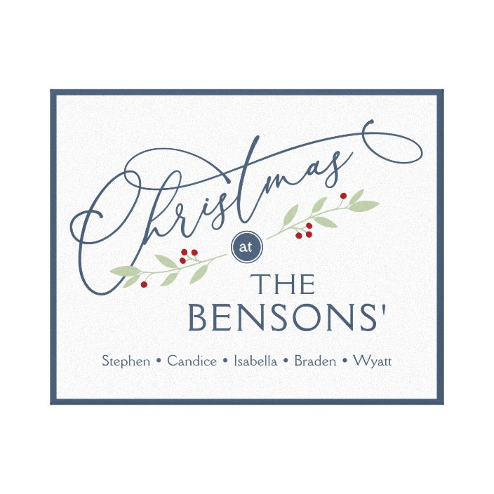 Download Christmas At The Family Name Holiday Svg Canvas Print Zazzle Com