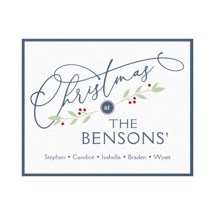 Download Christmas At The Family Name Holiday Svg Canvas Print Zazzle Com PSD Mockup Templates