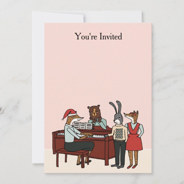 Christmas at the Piano Invitation (Front)