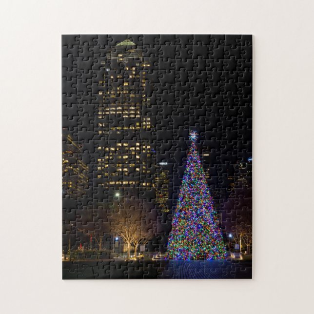 Christmas At Warren Park Night Jigsaw Puzzle (Vertical)