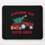 Christmas Austin Family Matching Name Tractor Farm Mouse Pad