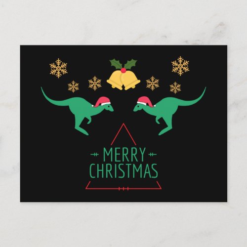 Christmas Australia Kangaroo Postcard