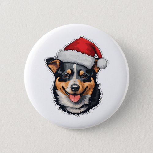 Christmas Australian Cattle Dog   Button