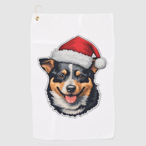 Christmas Australian Cattle Dog   Golf Towel