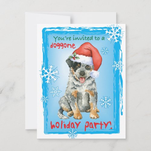 Christmas Australian Cattle Dog Invitation