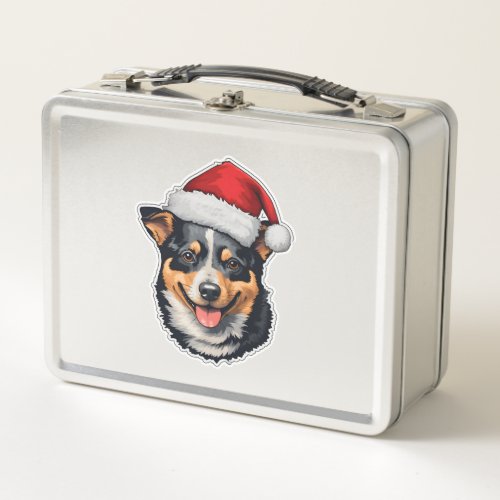 Christmas Australian Cattle Dog   Metal Lunch Box