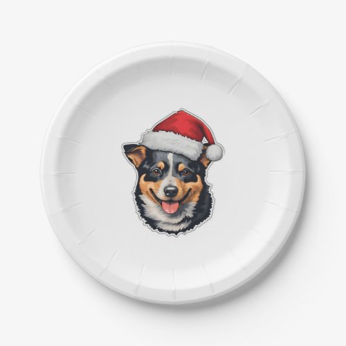 Christmas Australian Cattle Dog   Paper Plates