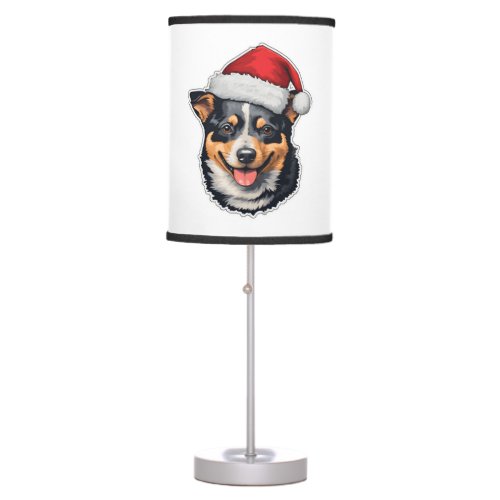 Christmas Australian Cattle Dog   Table Lamp