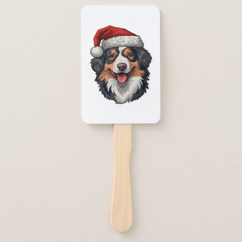 Christmas Australian Shepherd   Hand Fan