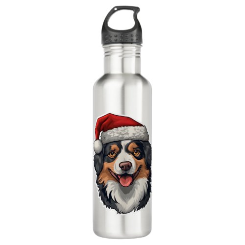 Christmas Australian Shepherd   Stainless Steel Water Bottle