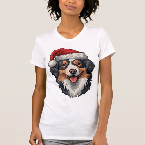 Christmas Australian Shepherd   T_Shirt