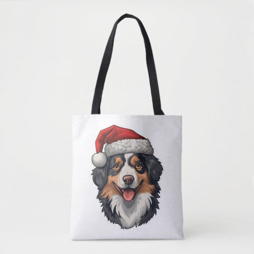 Christmas Australian Shepherd   Tote Bag