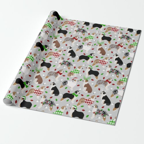 Christmas Australian Shepherd Wrapping Paper