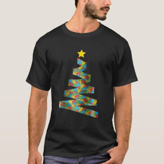Christmas Autism Awareness Christmas Autism Puzzle T-Shirt