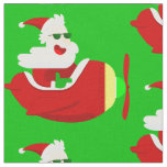 christmas aviator airplane pilot santa claus funny fabric