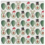 Christmas Avocado Frosty, Rudolph, and Santa Fabric