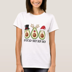 Christmas Avocado Frosty, Rudolph, and Santa T-Shirt