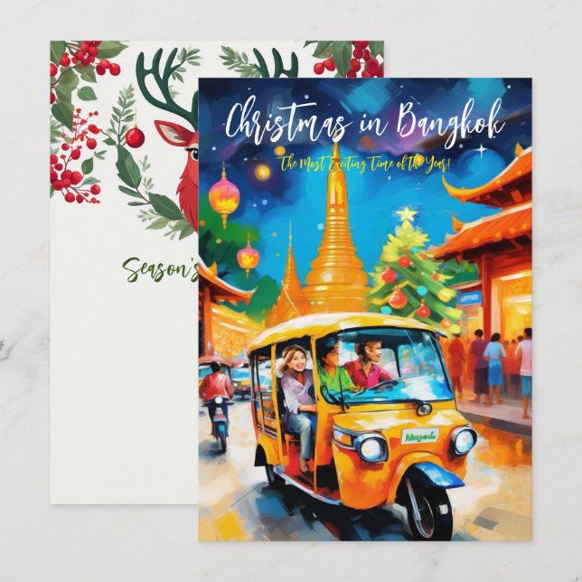 ‘Christmas Away in Bangkok’ Greeting Card (Front/Back)