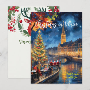 ‘Christmas Away in Venice’ Greeting Card