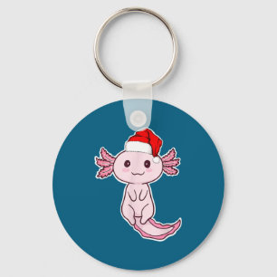 Christmas Axolotl  Keychain