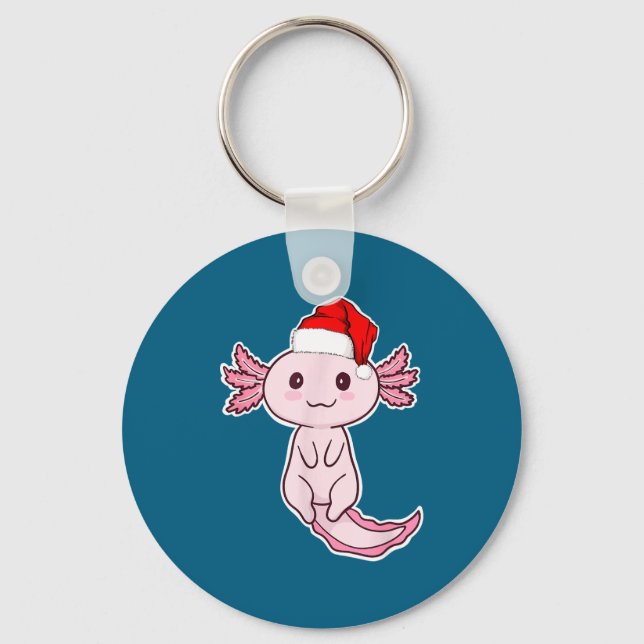 Christmas Axolotl  Keychain (Front)