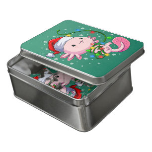 Christmas Axolotl Santa Hat Lights Japanese Cute Jigsaw Puzzle