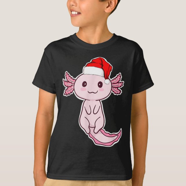 Christmas Axolotl  T-Shirt (Front)
