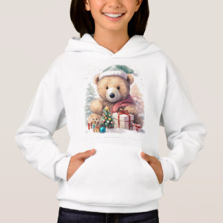 Christmas baby bear hoodie for kids