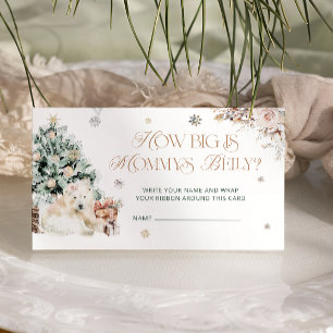 Christmas Baby Bear How Big Is Mommy's Belly Enclosure Card