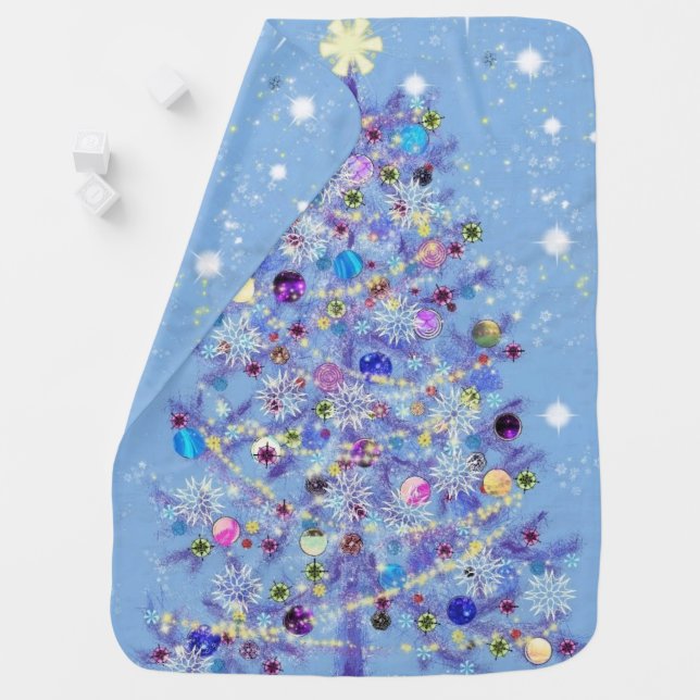 Christmas Baby Blanket with Christmas Tree (In Situ)