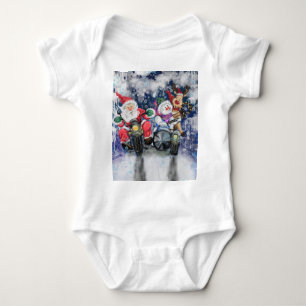 Christmas Baby Bodysuit with Happy Music band