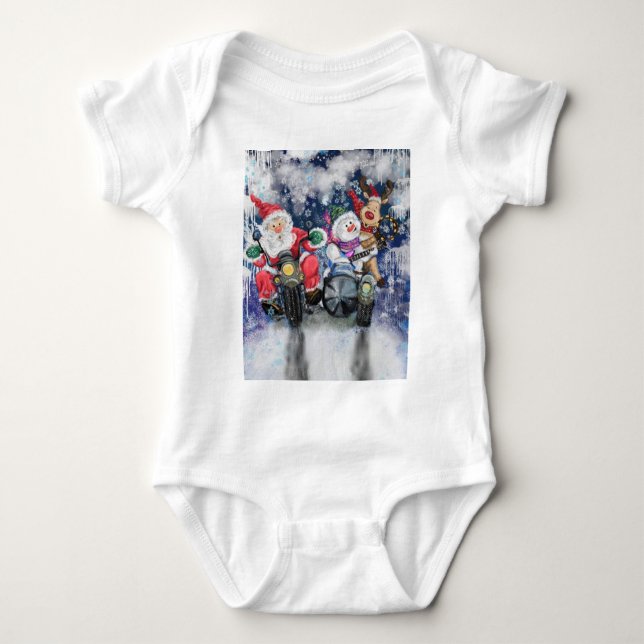 Christmas Baby Bodysuit with Happy Music band (Front)