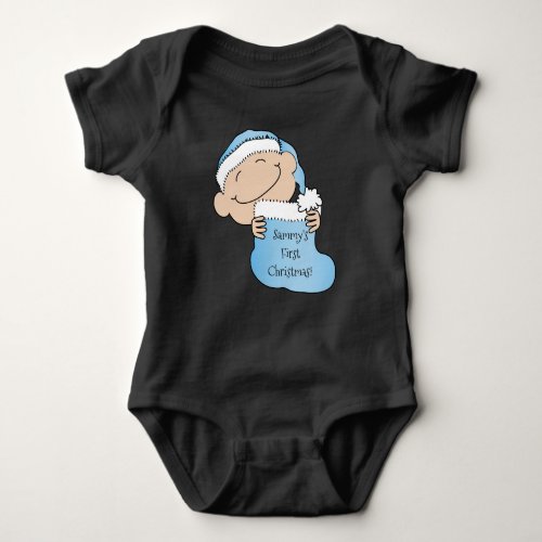 Christmas Baby Boy First Christmas Baby Bodysuit